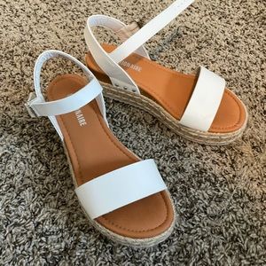 White sandals